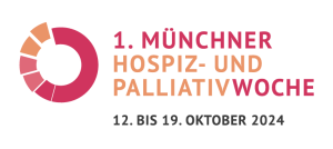 Logo: 1. Münchner Hospiz- und Palliativwoche. 12. bis 19. Oktober 2024.